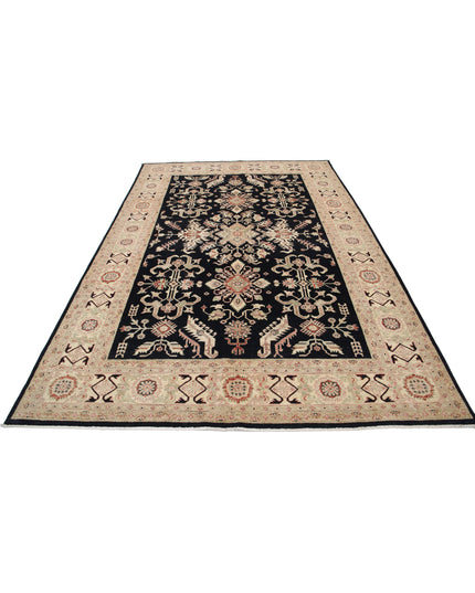 Ziegler 6' 7" X 9' 9" Hand Knotted Wool Rug 6' 7" X 9' 9" (201 X 297) / Black / Wool