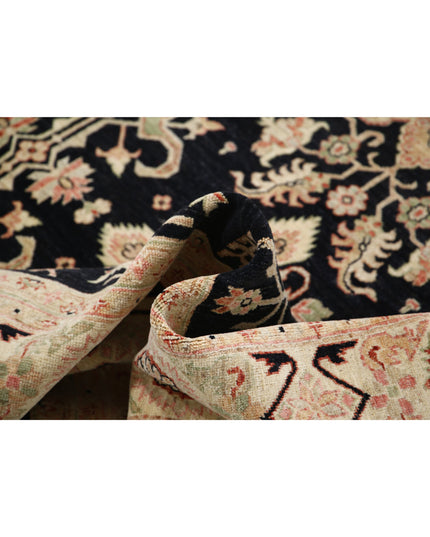 Ziegler 6' 7" X 9' 9" Hand Knotted Wool Rug 6' 7" X 9' 9" (201 X 297) / Black / Wool