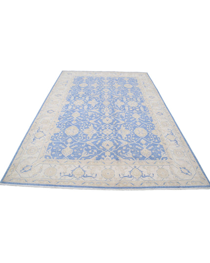 Ziegler 6' 7" X 9' 6" Hand Knotted Wool Rug 6' 7" X 9' 6" (201 X 290) / Blue / Wool