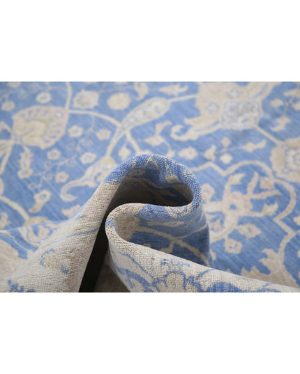 Ziegler 6' 7" X 9' 6" Hand Knotted Wool Rug 6' 7" X 9' 6" (201 X 290) / Blue / Wool