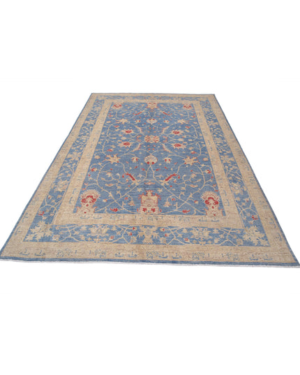 Ziegler 6' 3" X 9' 6" Hand Knotted Wool Rug 6' 3" X 9' 6" (191 X 290) / Blue / Wool