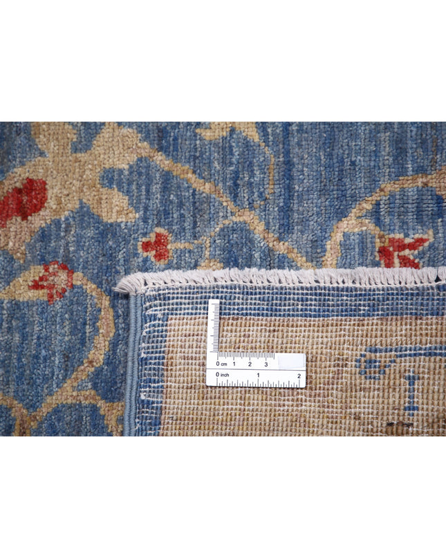 Ziegler 6' 3" X 9' 6" Hand Knotted Wool Rug 6' 3" X 9' 6" (191 X 290) / Blue / Wool