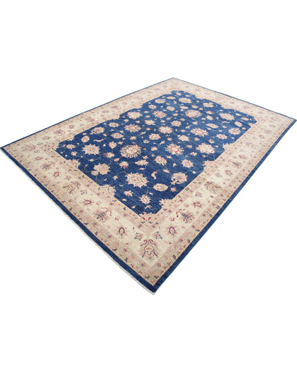 Ziegler 6' 9" X 9' 3" Hand Knotted Wool Rug 6' 9" X 9' 3" (206 X 282) / Blue / Wool