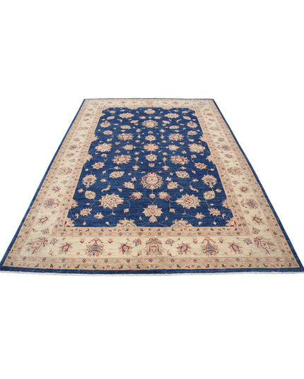 Ziegler 6' 9" X 9' 3" Hand Knotted Wool Rug 6' 9" X 9' 3" (206 X 282) / Blue / Wool