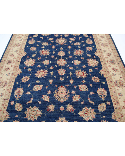 Ziegler 6' 9" X 9' 3" Hand Knotted Wool Rug 6' 9" X 9' 3" (206 X 282) / Blue / Wool