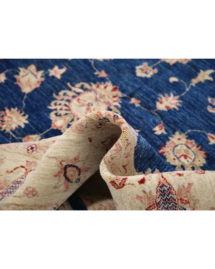 Ziegler 6' 9" X 9' 3" Hand Knotted Wool Rug 6' 9" X 9' 3" (206 X 282) / Blue / Wool