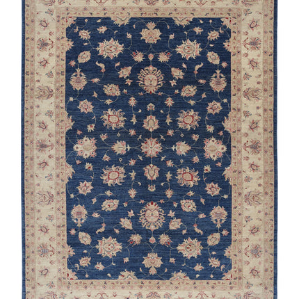 Ziegler 6' 9" X 9' 3" Hand Knotted Wool Rug 6' 9" X 9' 3" (206 X 282) / Blue / Wool