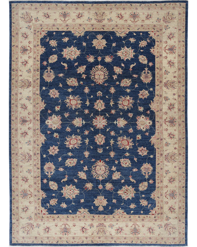 Ziegler 6' 9" X 9' 3" Hand Knotted Wool Rug 6' 9" X 9' 3" (206 X 282) / Blue / Wool