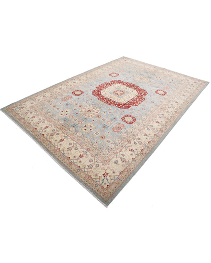 Ziegler 6' 8" X 9' 7" Hand Knotted Wool Rug 6' 8" X 9' 7" (203 X 292) / Blue / Wool