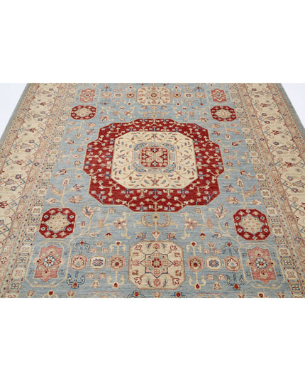 Ziegler 6' 8" X 9' 7" Hand Knotted Wool Rug 6' 8" X 9' 7" (203 X 292) / Blue / Wool