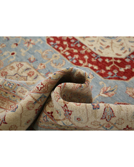 Ziegler 6' 8" X 9' 7" Hand Knotted Wool Rug 6' 8" X 9' 7" (203 X 292) / Blue / Wool