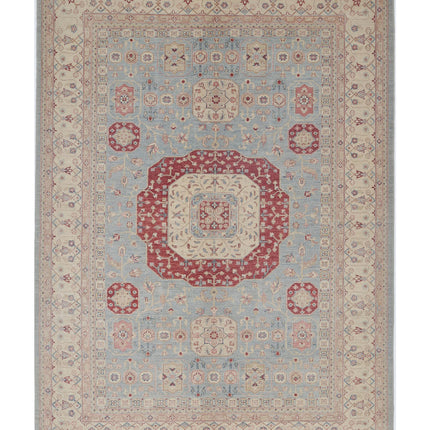 Ziegler 6' 8" X 9' 7" Hand Knotted Wool Rug 6' 8" X 9' 7" (203 X 292) / Blue / Wool