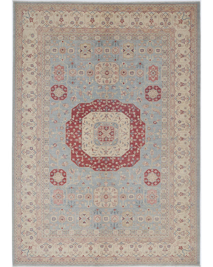 Ziegler 6' 8" X 9' 7" Hand Knotted Wool Rug 6' 8" X 9' 7" (203 X 292) / Blue / Wool