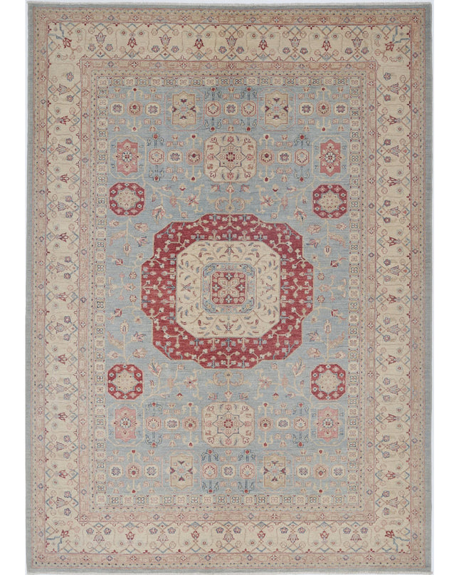 Ziegler 6' 8" X 9' 7" Hand Knotted Wool Rug 6' 8" X 9' 7" (203 X 292) / Blue / Wool