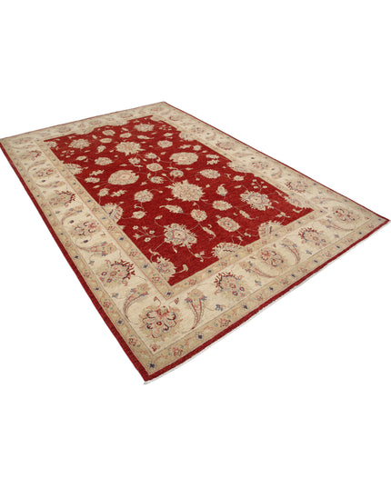 Ziegler 6' 7" X 9' 4" Hand Knotted Wool Rug 6' 7" X 9' 4" (201 X 284) / Red / Wool
