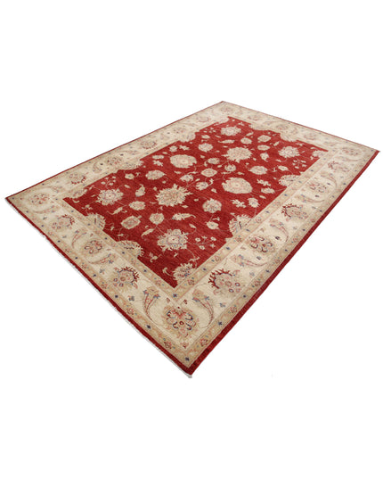 Ziegler 6' 7" X 9' 4" Hand Knotted Wool Rug 6' 7" X 9' 4" (201 X 284) / Red / Wool