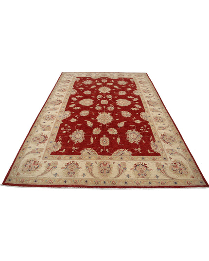 Ziegler 6' 7" X 9' 4" Hand Knotted Wool Rug 6' 7" X 9' 4" (201 X 284) / Red / Wool