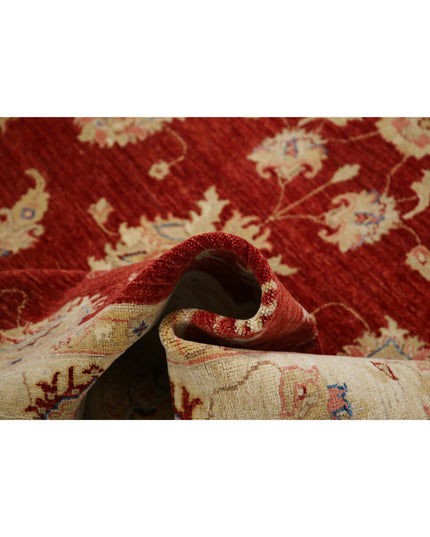 Ziegler 6' 7" X 9' 4" Hand Knotted Wool Rug 6' 7" X 9' 4" (201 X 284) / Red / Wool