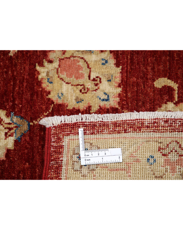 Ziegler 6' 7" X 9' 4" Hand Knotted Wool Rug 6' 7" X 9' 4" (201 X 284) / Red / Wool