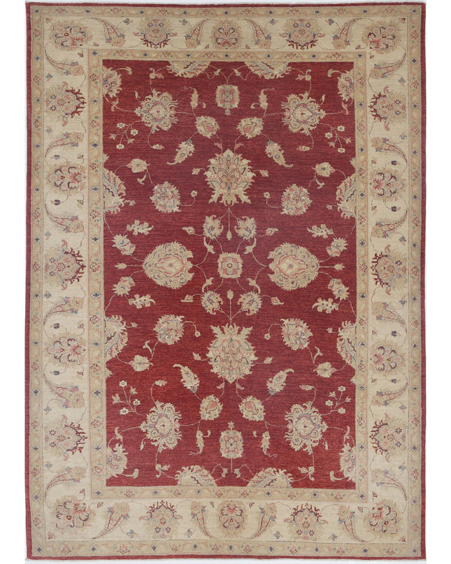 Ziegler 6' 7" X 9' 4" Hand Knotted Wool Rug 6' 7" X 9' 4" (201 X 284) / Red / Wool