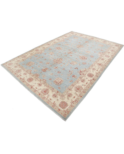 Ziegler 6' 9" X 9' 8" Hand Knotted Wool Rug 6' 9" X 9' 8" (206 X 295) / Blue / Wool