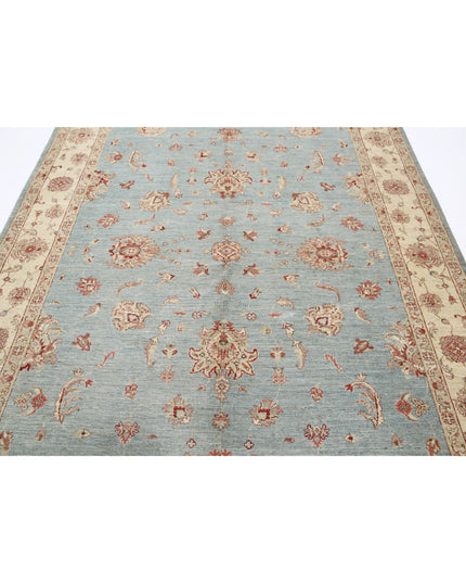 Ziegler 6' 9" X 9' 8" Hand Knotted Wool Rug 6' 9" X 9' 8" (206 X 295) / Blue / Wool
