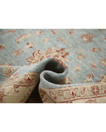 Ziegler 6' 9" X 9' 8" Hand Knotted Wool Rug 6' 9" X 9' 8" (206 X 295) / Blue / Wool