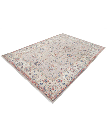 Ziegler 6' 6" X 9' 4" Hand Knotted Wool Rug 6' 6" X 9' 4" (198 X 284) / Grey / Wool