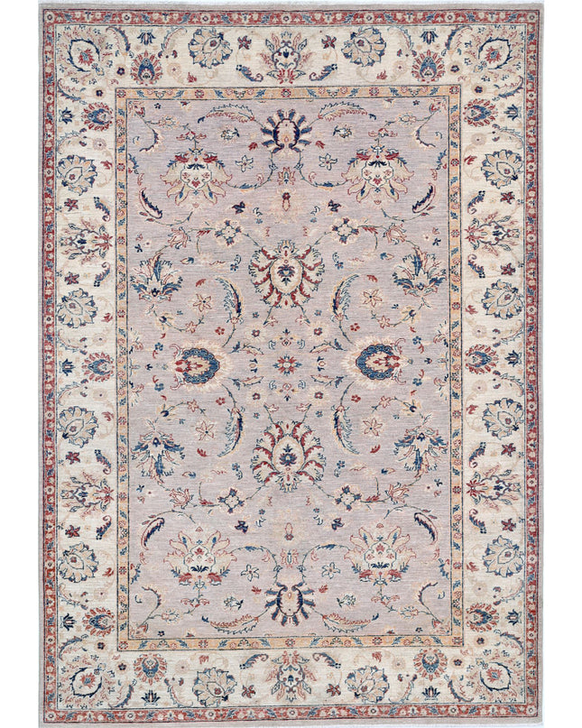 Ziegler 6' 6" X 9' 4" Hand Knotted Wool Rug 6' 6" X 9' 4" (198 X 284) / Grey / Wool