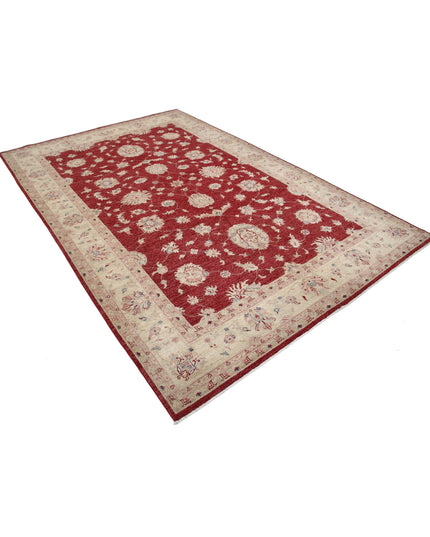 Ziegler 6' 7" X 9' 8" Hand Knotted Wool Rug 6' 7" X 9' 8" (201 X 295) / Red / Wool
