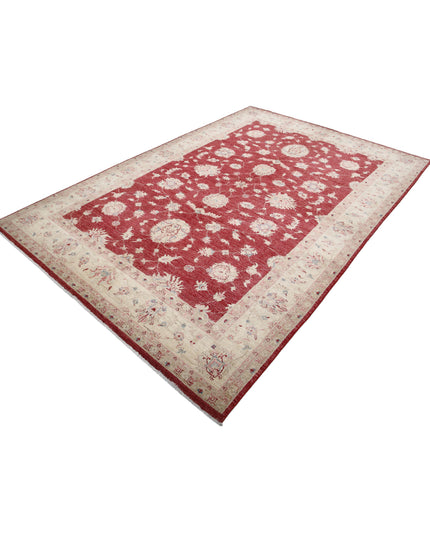 Ziegler 6' 7" X 9' 8" Hand Knotted Wool Rug 6' 7" X 9' 8" (201 X 295) / Red / Wool
