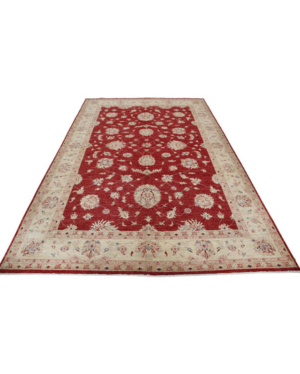 Ziegler 6' 7" X 9' 8" Hand Knotted Wool Rug 6' 7" X 9' 8" (201 X 295) / Red / Wool