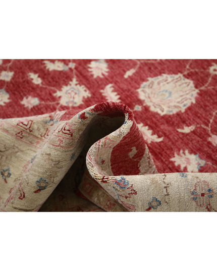 Ziegler 6' 7" X 9' 8" Hand Knotted Wool Rug 6' 7" X 9' 8" (201 X 295) / Red / Wool