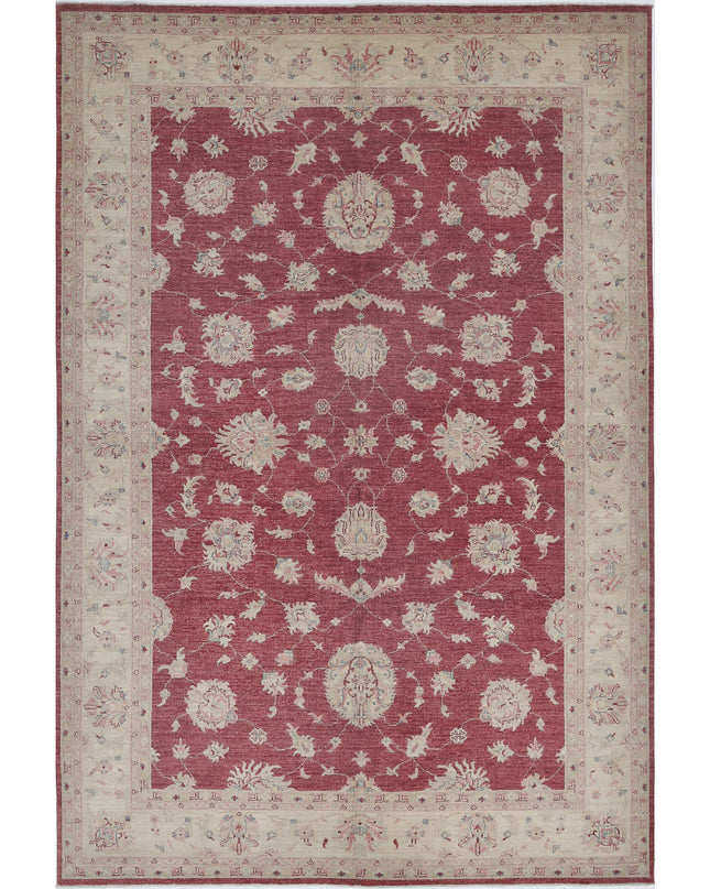 Ziegler 6' 7" X 9' 8" Hand Knotted Wool Rug 6' 7" X 9' 8" (201 X 295) / Red / Wool