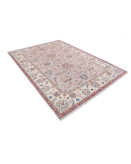 Ziegler 6' 7" X 9' 6" Hand Knotted Wool Rug 6' 7" X 9' 6" (201 X 290) / Grey / Wool