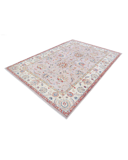 Ziegler 6' 7" X 9' 6" Hand Knotted Wool Rug 6' 7" X 9' 6" (201 X 290) / Grey / Wool
