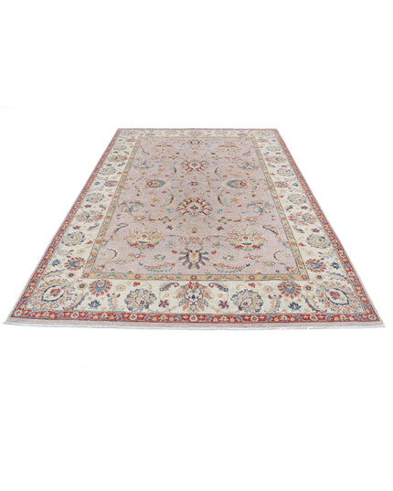 Ziegler 6' 7" X 9' 6" Hand Knotted Wool Rug 6' 7" X 9' 6" (201 X 290) / Grey / Wool