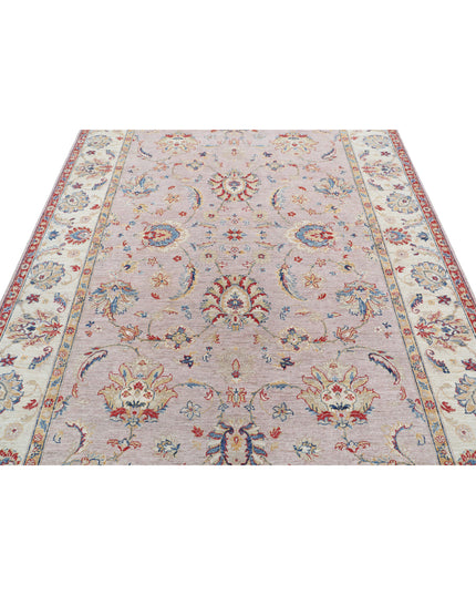Ziegler 6' 7" X 9' 6" Hand Knotted Wool Rug 6' 7" X 9' 6" (201 X 290) / Grey / Wool