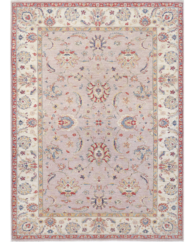 Ziegler 6' 7" X 9' 6" Hand Knotted Wool Rug 6' 7" X 9' 6" (201 X 290) / Grey / Wool