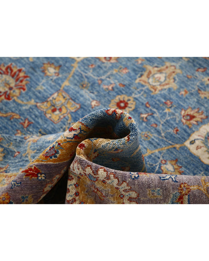 Ziegler 6' 6" X 10' 2" Hand Knotted Wool Rug 6' 6" X 10' 2" (198 X 310) / Blue / Wool