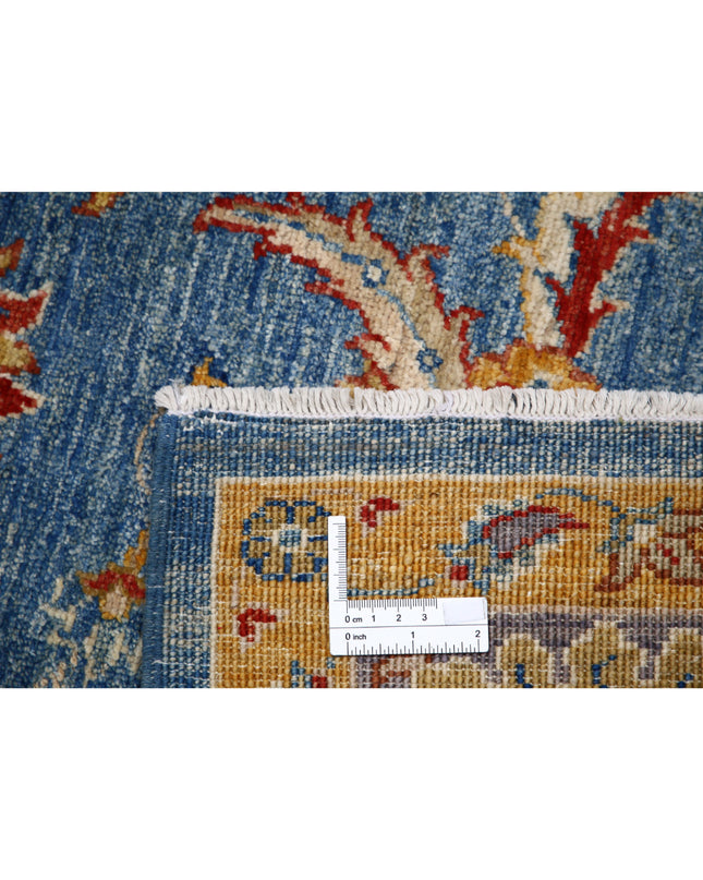 Ziegler 6' 6" X 10' 2" Hand Knotted Wool Rug 6' 6" X 10' 2" (198 X 310) / Blue / Wool