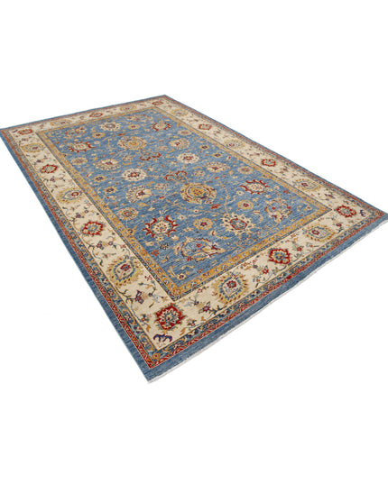 Ziegler 6' 8" X 9' 8" Hand Knotted Wool Rug 6' 8" X 9' 8" (203 X 295) / Blue / Wool