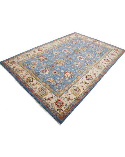 Ziegler 6' 8" X 9' 8" Hand Knotted Wool Rug 6' 8" X 9' 8" (203 X 295) / Blue / Wool