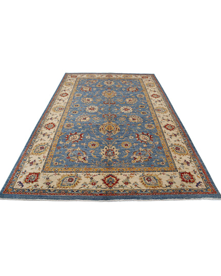 Ziegler 6' 8" X 9' 8" Hand Knotted Wool Rug 6' 8" X 9' 8" (203 X 295) / Blue / Wool