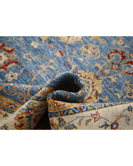 Ziegler 6' 8" X 9' 8" Hand Knotted Wool Rug 6' 8" X 9' 8" (203 X 295) / Blue / Wool