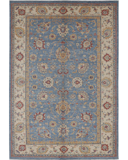 Ziegler 6' 8" X 9' 8" Hand Knotted Wool Rug 6' 8" X 9' 8" (203 X 295) / Blue / Wool