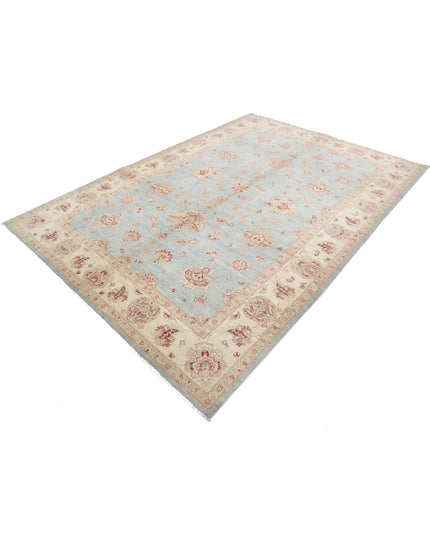Ziegler 6' 9" X 9' 8" Hand Knotted Wool Rug 6' 9" X 9' 8" (206 X 295) / Blue / Wool