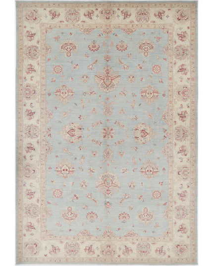 Ziegler 6' 9" X 9' 8" Hand Knotted Wool Rug 6' 9" X 9' 8" (206 X 295) / Blue / Wool
