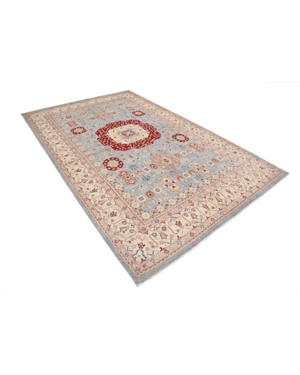 Ziegler 6' 4" X 10' 0" Hand Knotted Wool Rug 6' 4" X 10' 0" (193 X 305) / Blue / Wool