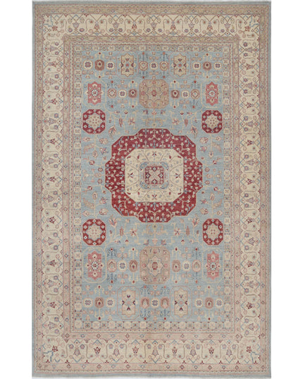 Ziegler 6' 4" X 10' 0" Hand Knotted Wool Rug 6' 4" X 10' 0" (193 X 305) / Blue / Wool